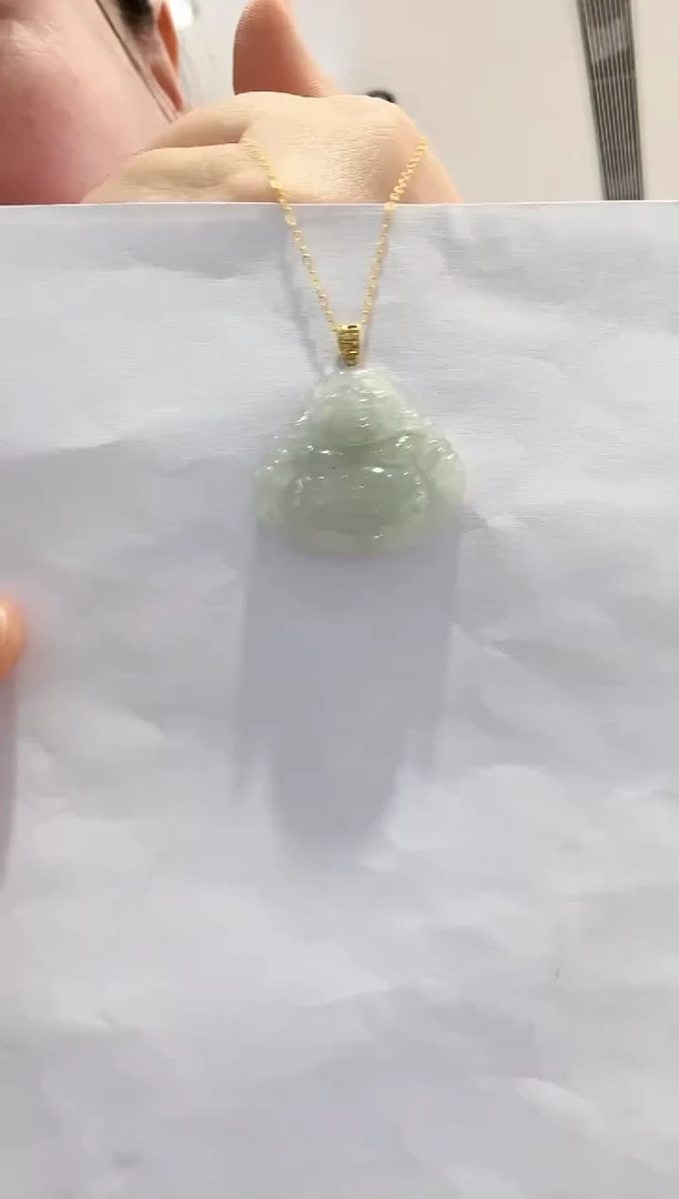 颈饰18K金镶嵌翡翠【8】