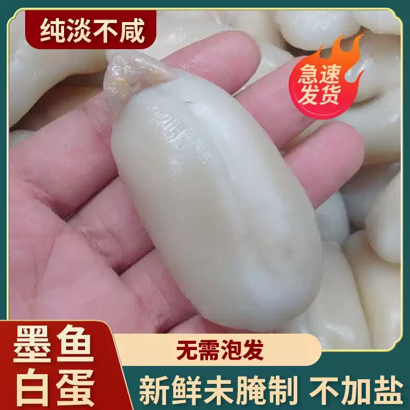 晨濡东海正宗墨鱼蛋淡墨鱼蛋宁波大白蛋目鱼乌贼蛋冷冻鲜嫩下饭