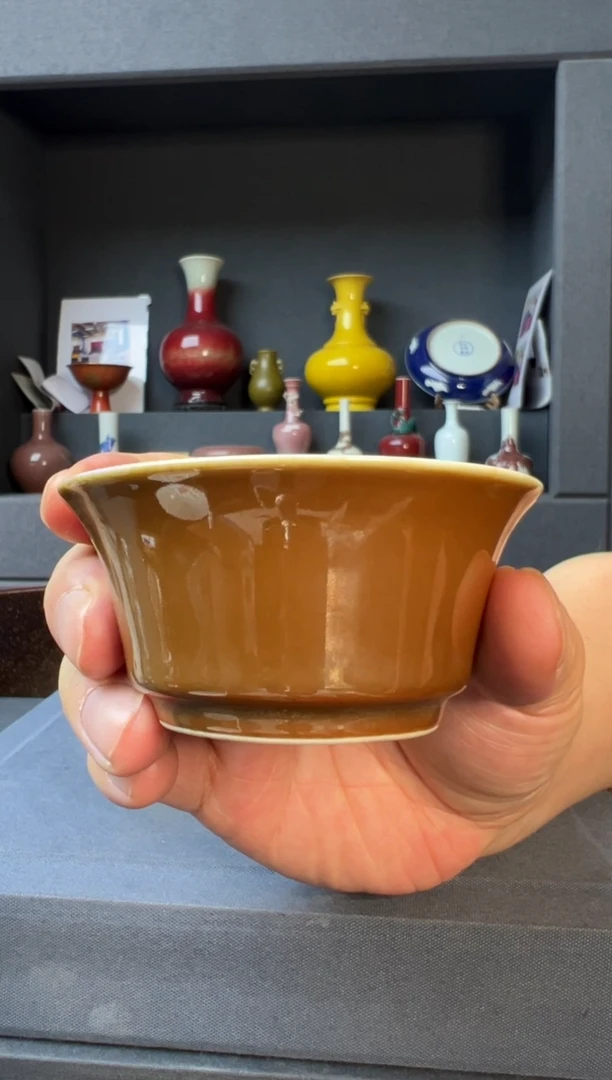 茶盏酱釉茶杯陶瓷茶盏