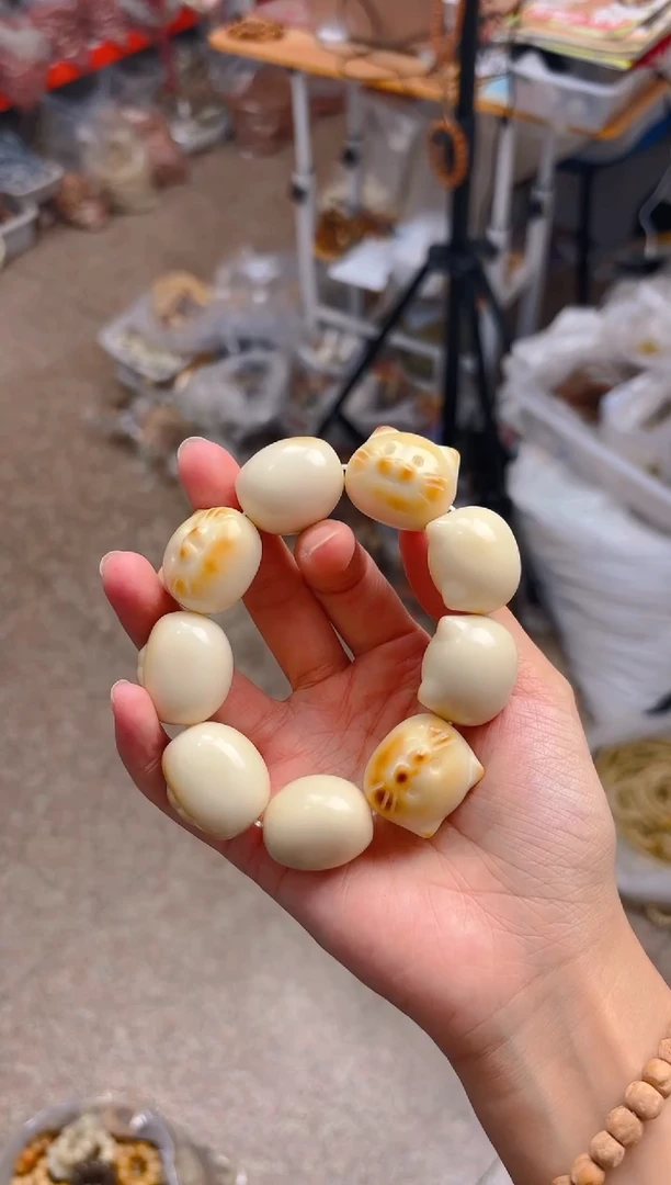 吊坠菩提根/象牙果猫咪头单圈