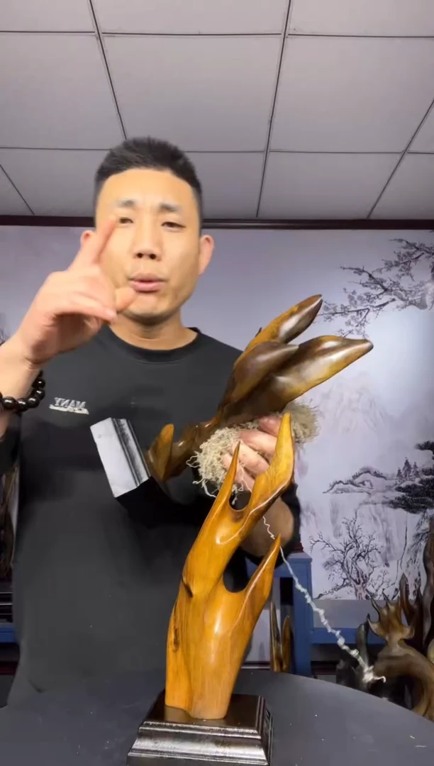 金丝楠木雕款布*金丝楠木工艺品摆件