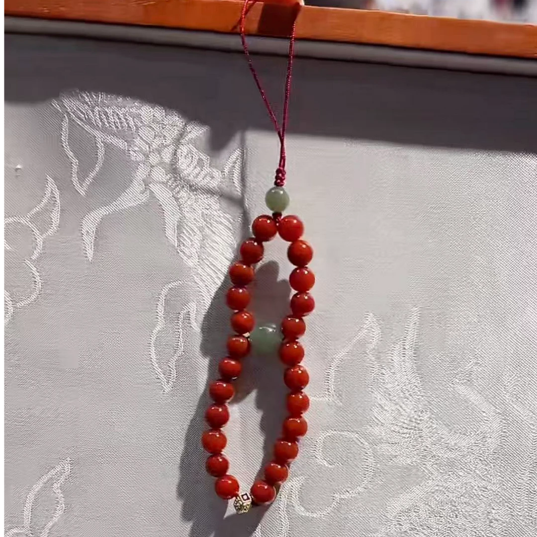 柿子红南红玛瑙挂件R02