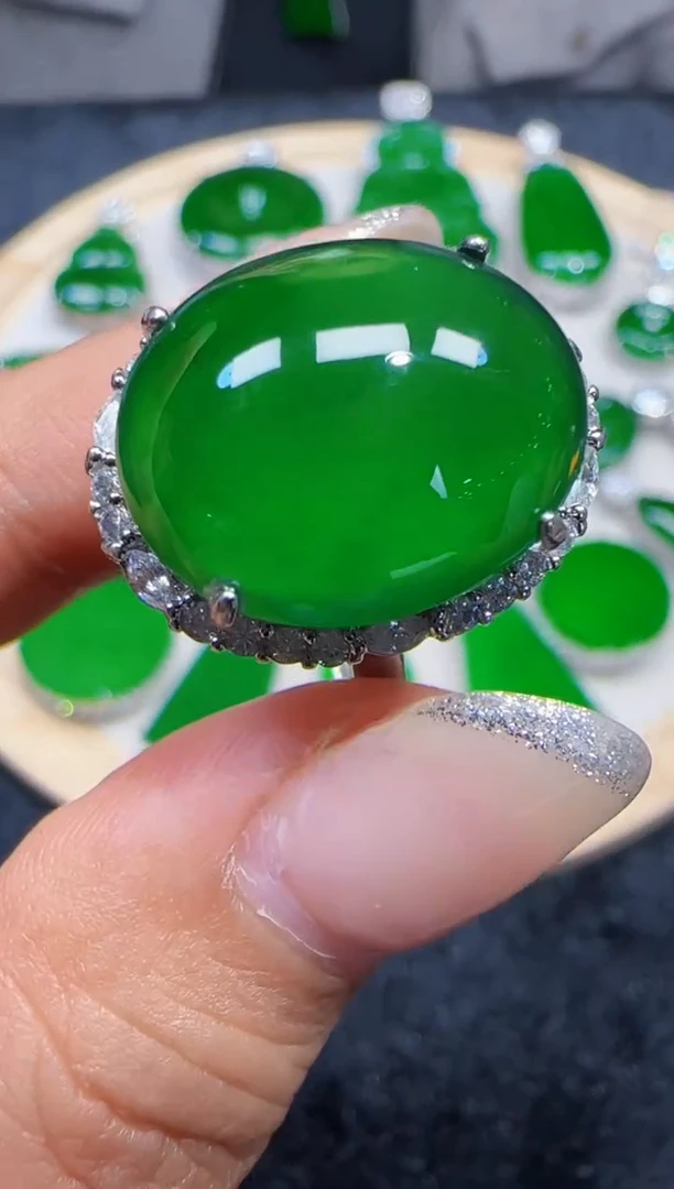 未镶嵌定制翡翠翡翠戒指139