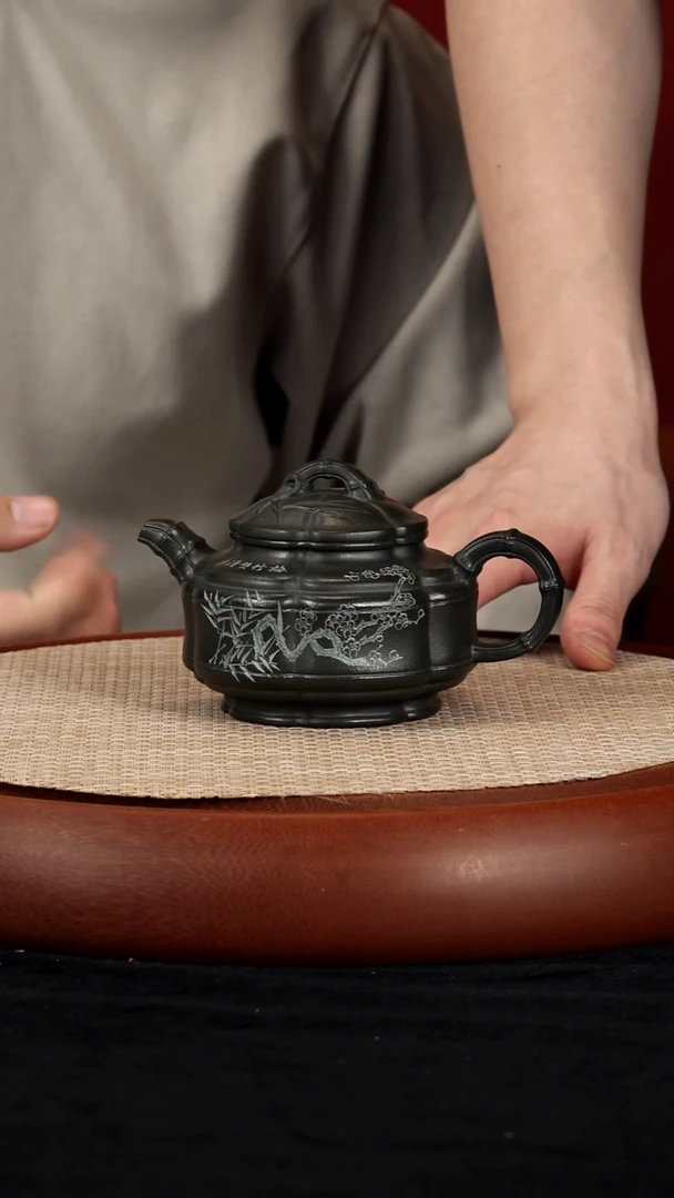 【k056】竹鼓宜兴紫砂ZKN