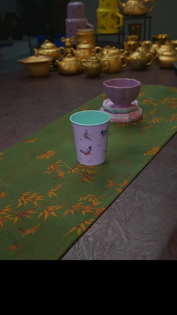 茶杯紫砂【宜景窑欧碧系列】筋纹杯
