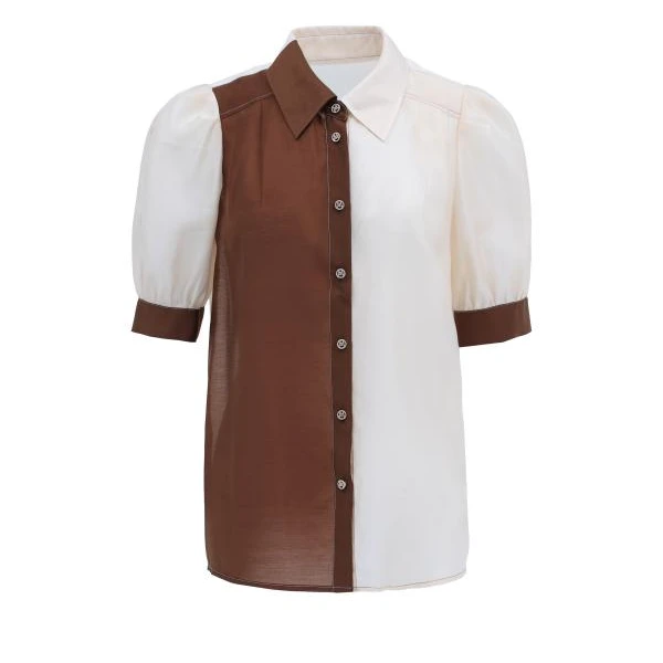 【籽言专属】衬衫M311110580长袖衬衣拼色衬衫