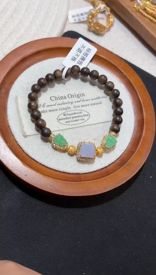 吊坠(不含链)银S925镶嵌翡翠手串