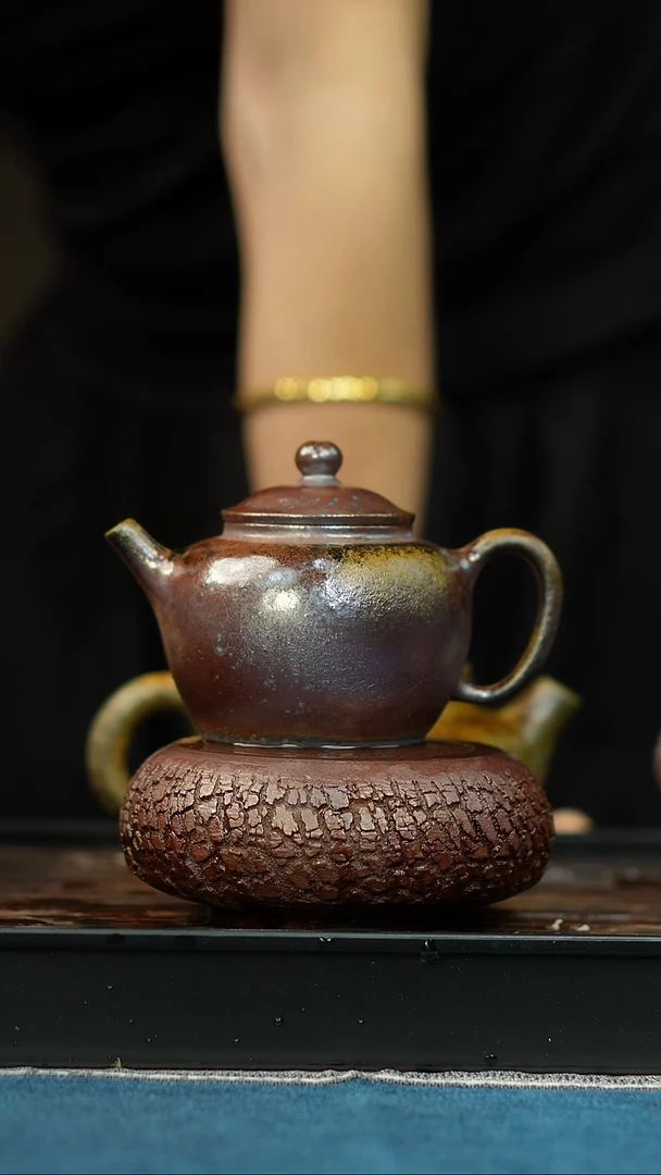 茶壶紫砂柴烧紫砂  天青宫灯 180cc