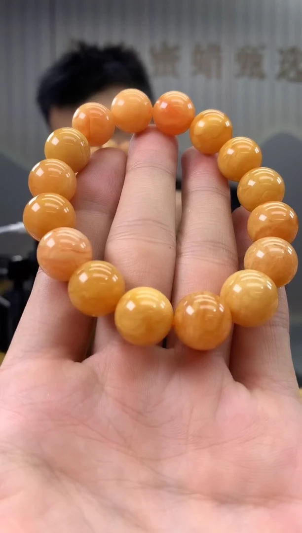 未镶嵌蜜蜡裸石手串