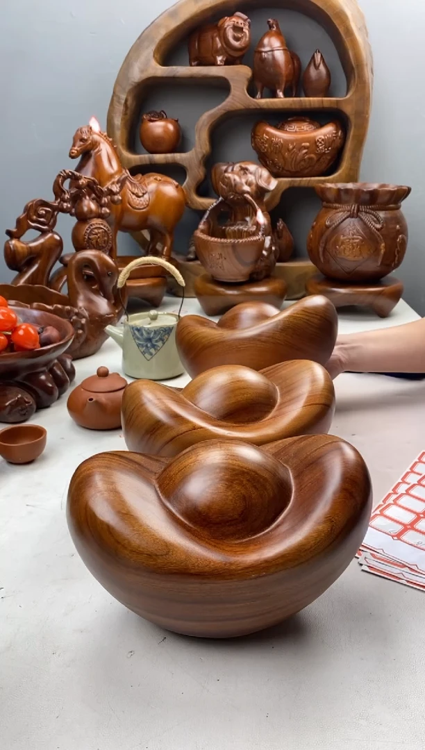 香樟木A16精品大元宝/尺寸20*13*15