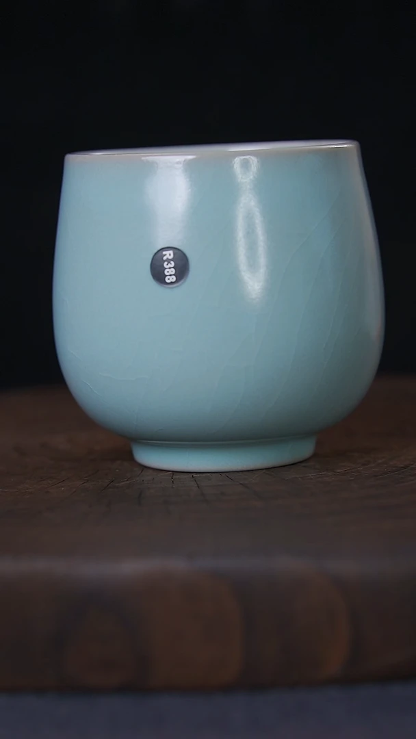 仿古天青罗汉杯300cc纯手工一级品