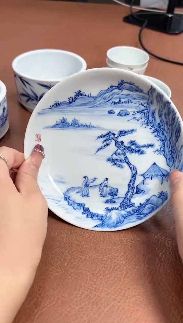 【闪购商品】瓷器壶承TC30355山水人.