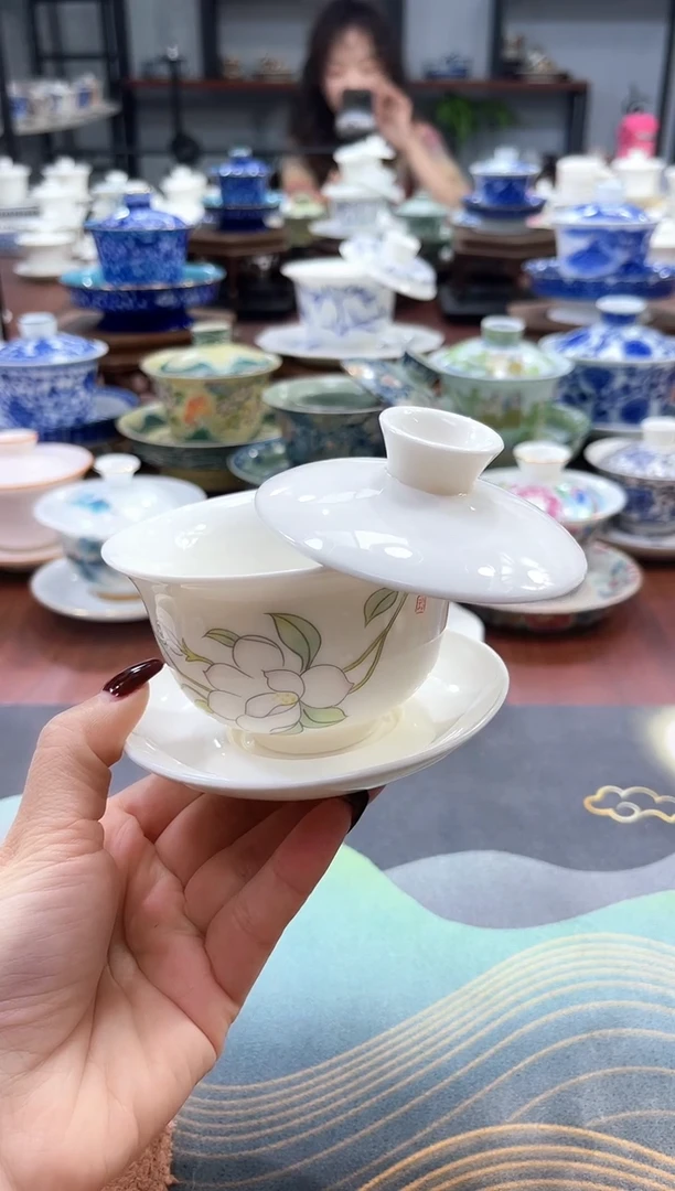 【闪购商品】小号喇叭花元宝盖碗