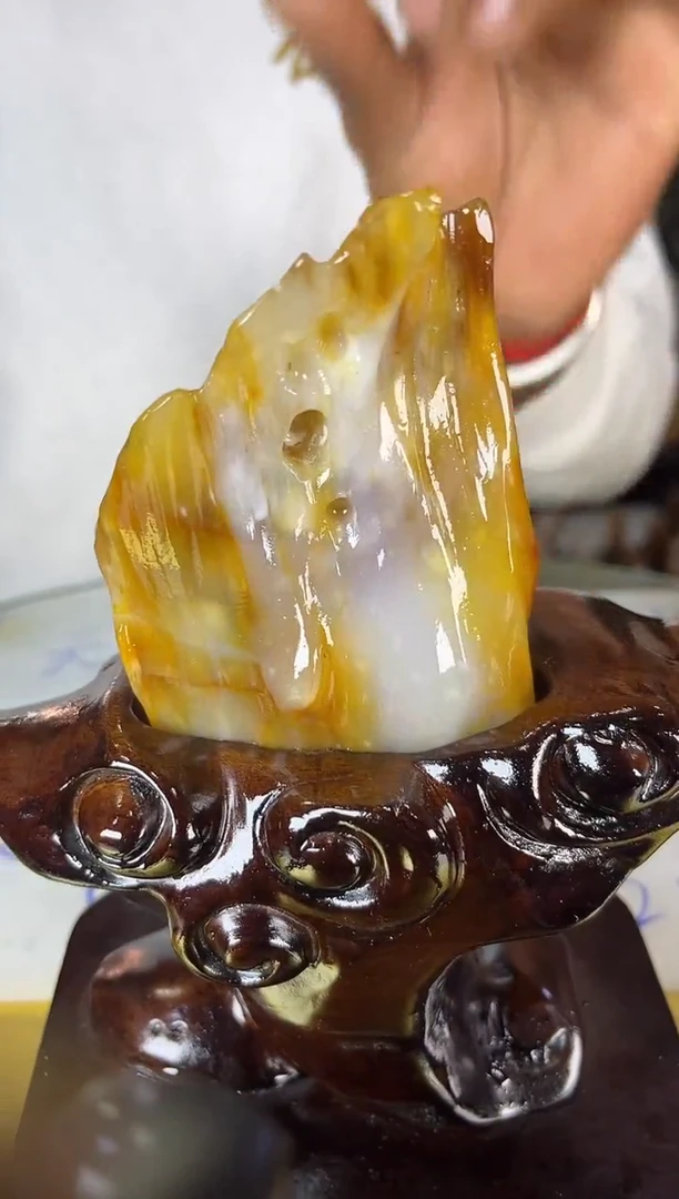 未镶嵌珠宝奇石硅化玉缅甸天然树化玉精品居家摆件