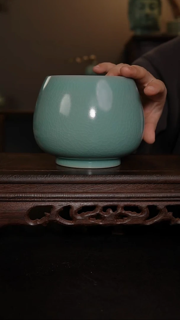 摆件原产地原矿仿古釉手工渣斗