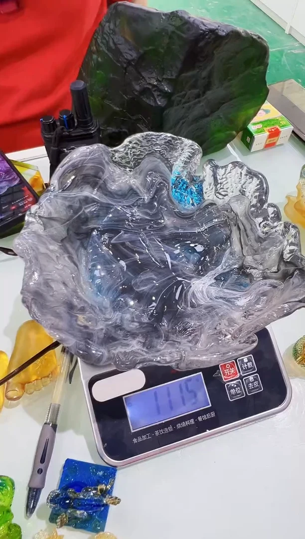 手工艺品琉璃古法琉璃果盘摆件