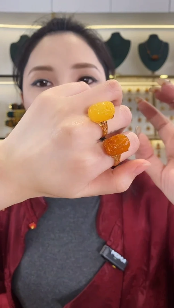 【闪购商品】琥珀裸石未镶嵌戒指