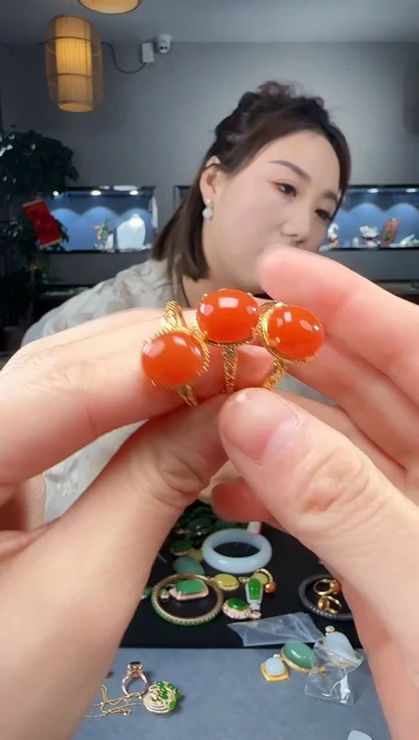 【闪购商品】南红玛瑙戒指银S925镶嵌多样性发货拍一发一