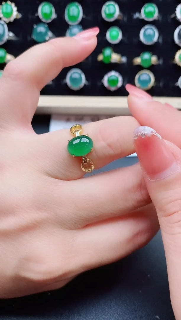 【闪购商品】翡翠戒指银S925镶嵌6356465