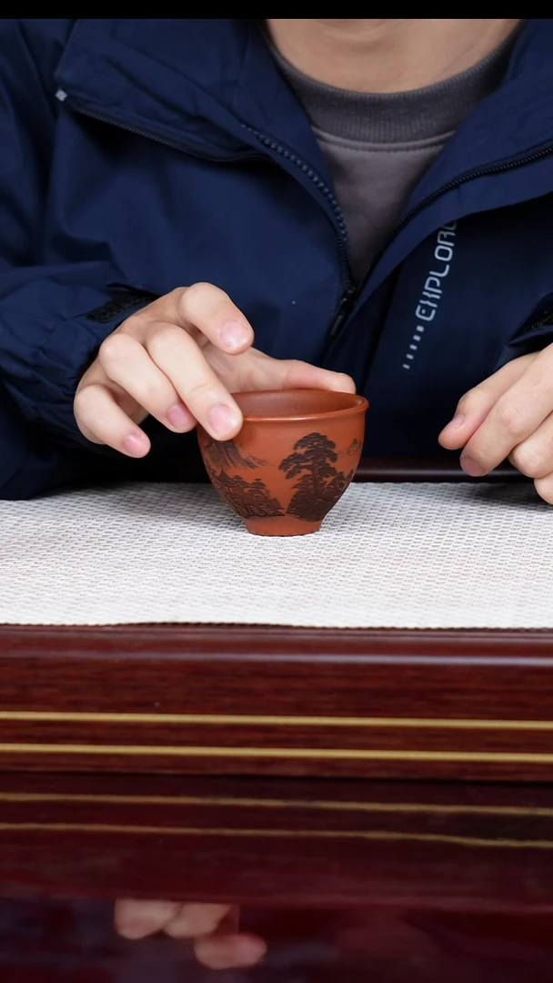 茶杯紫砂宜兴原矿紫砂 全手工制作