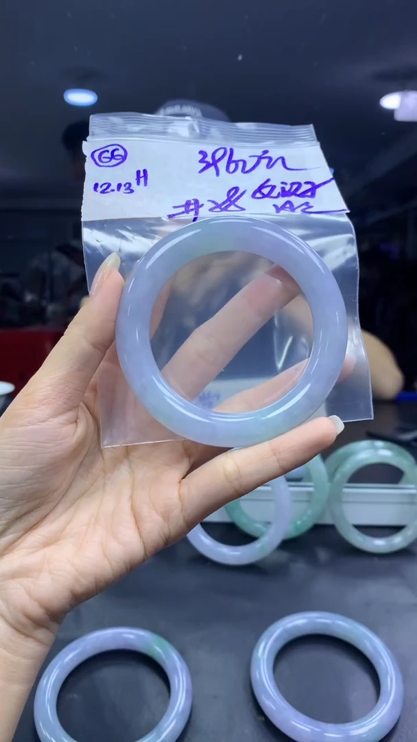 未镶嵌定制翡翠女*纸66手镯58冰丝+3960元+拍一发一