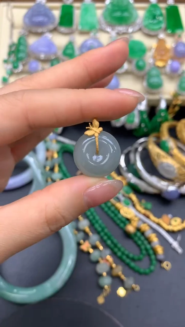 【闪购商品】翡翠颈饰18K金镶嵌70-中国好珍宝