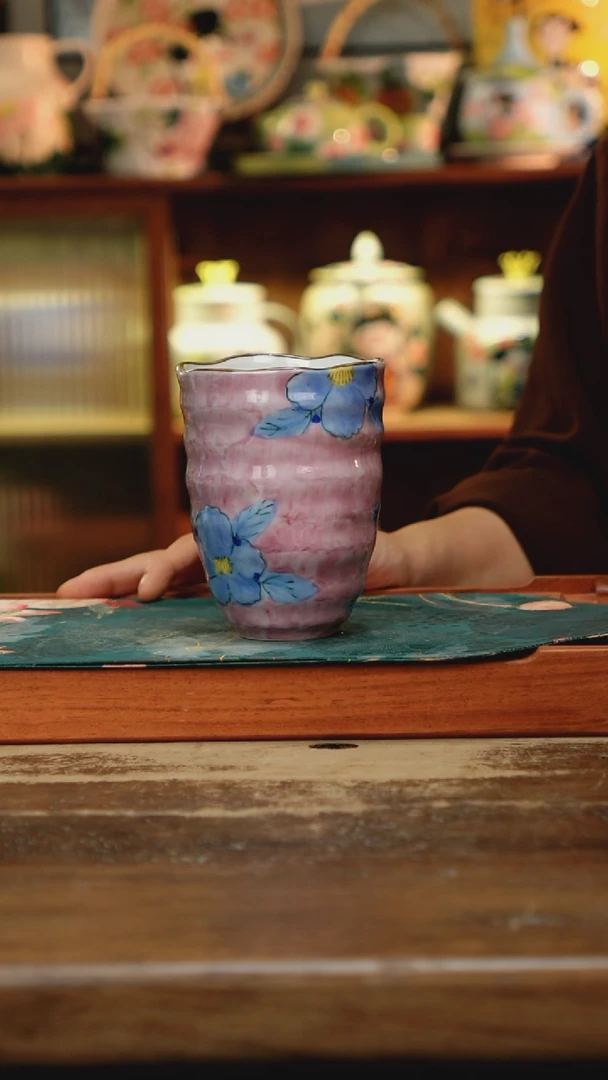 瓷片景德镇纯手工釉下彩精品茶具水杯