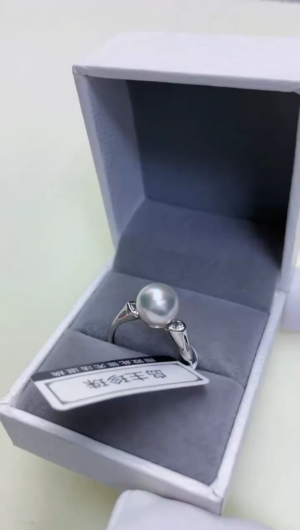 【闪购商品】海水珍珠饰品银S925镶嵌设计款戒指