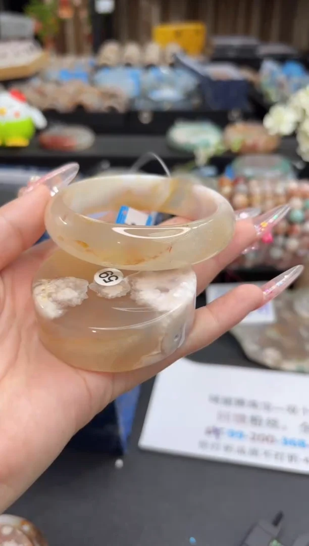 未镶嵌手镯石英质玉2(59圈赠送镯心)