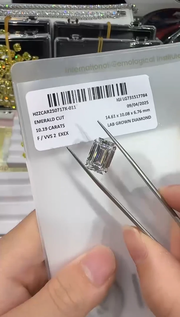 裸石实验室培育钻石@ 10.19ct 先鉴赏，再定制！