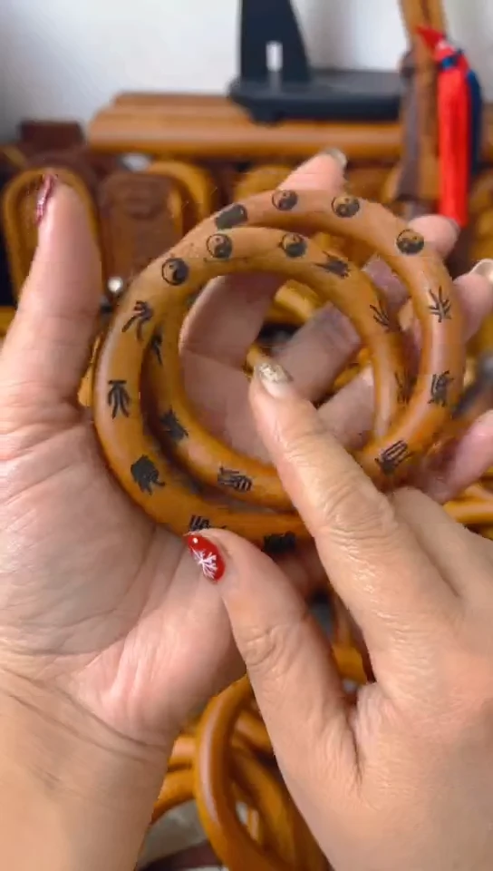 【闪购商品】枣木木雕乾坤圈65圈口一物一拍