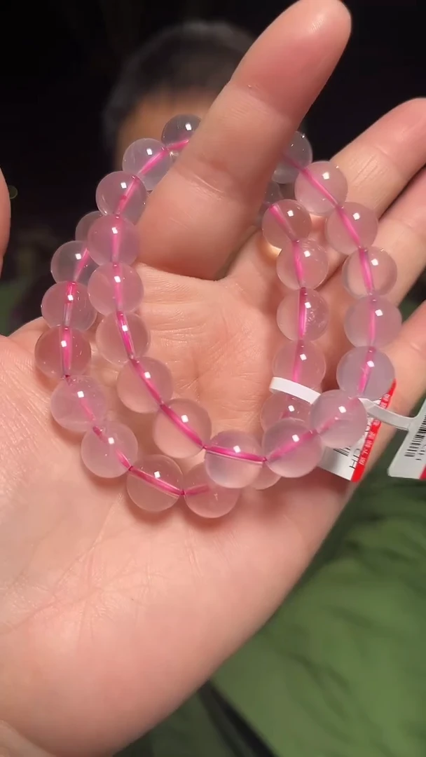 【闪购商品】芙蓉石手链未镶嵌天然粉水晶手串多样性发一11mm