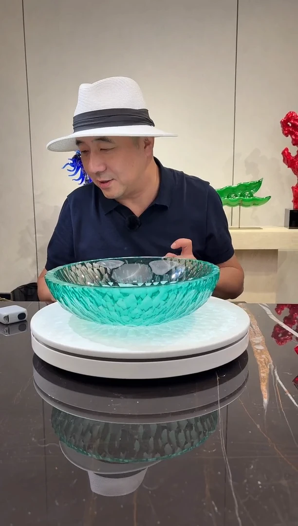 摆件一物一拍艺术琉璃果盘