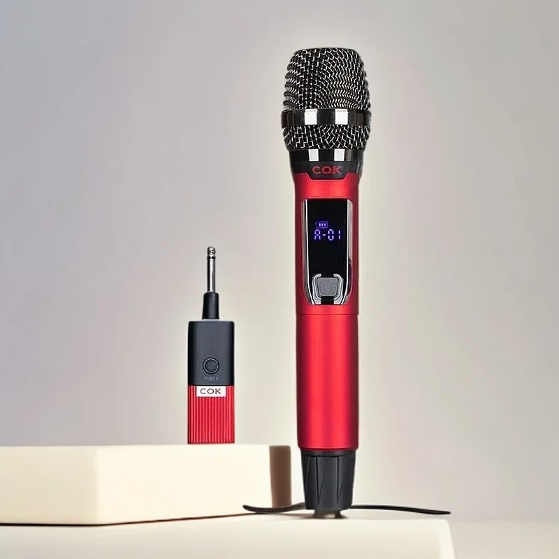 COK无线麦克风MW-1109全金属充电通用话筒万能主播全套U段家用K歌
