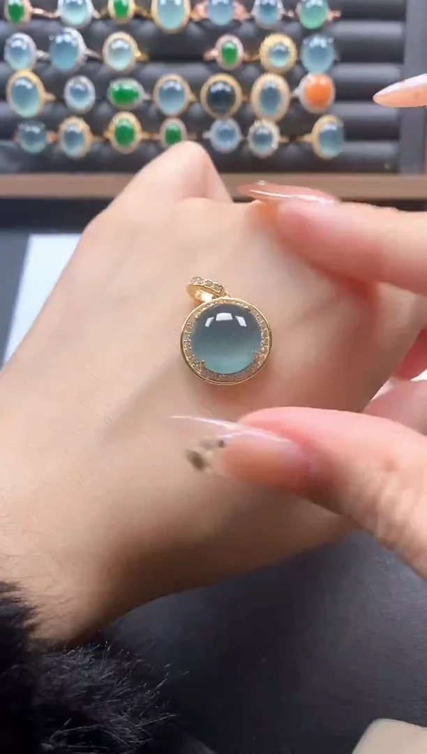 银S925镶嵌戒指翡翠51511