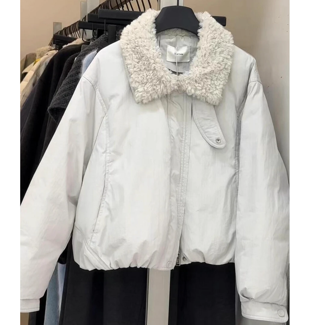 韩系设计感洋气短款棉服外套女2025冬季新款巨好看的宽松夹克上衣