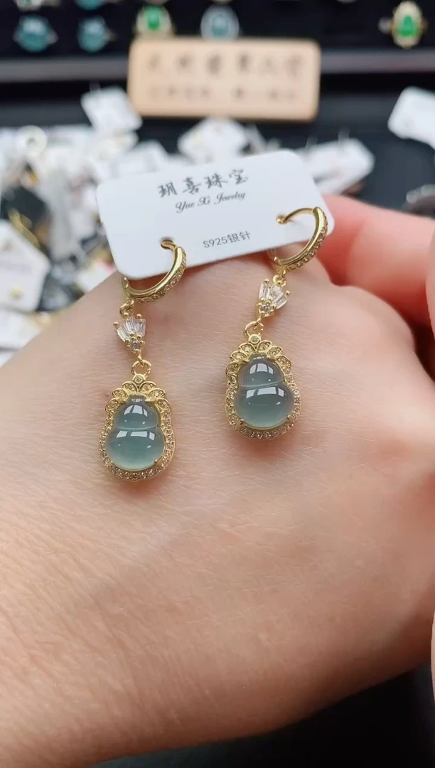 银S925镶嵌戒指翡翠1