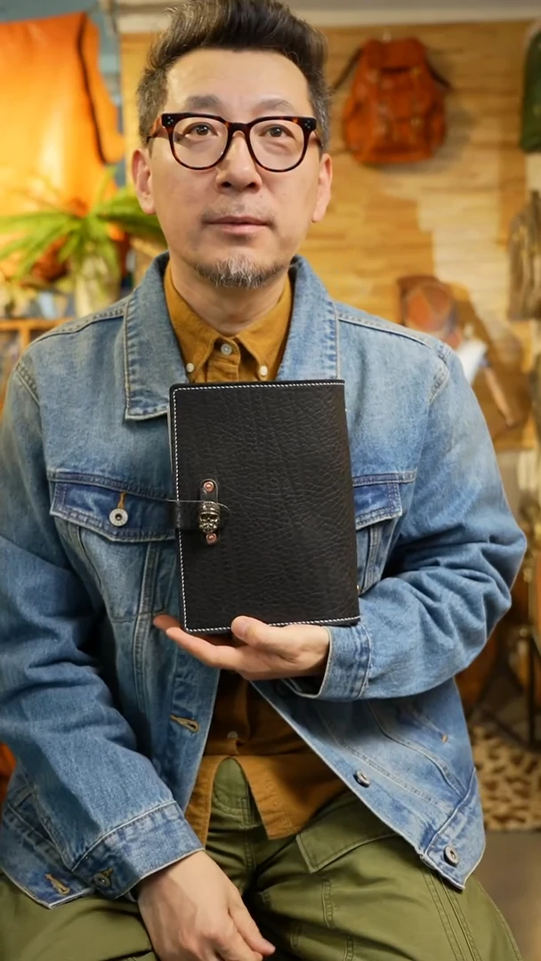 黑武士A5真皮活页本