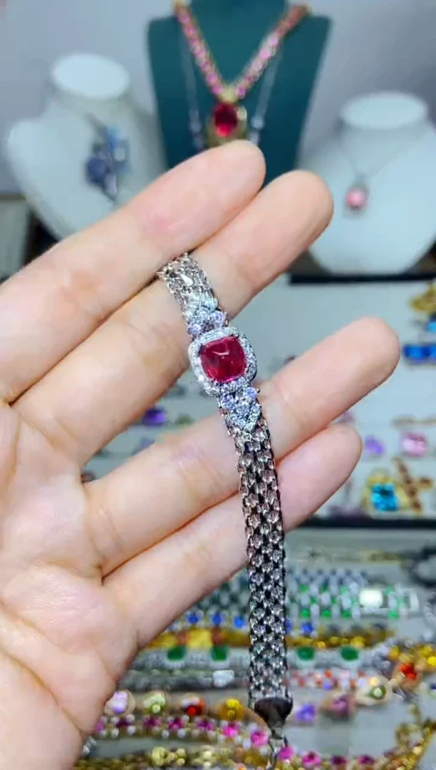 银S925镶嵌戒指烟晶77