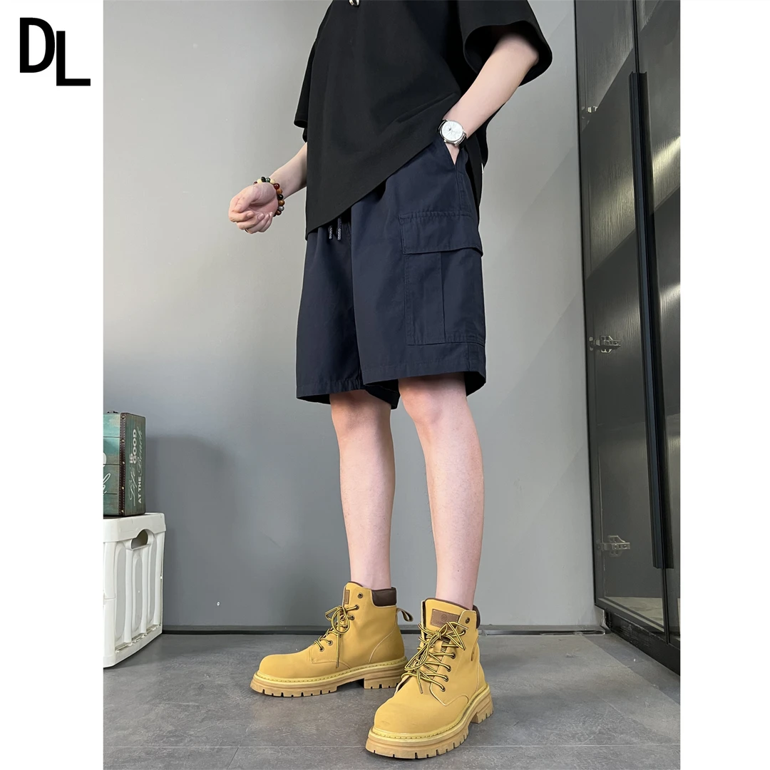 夏季纯棉帆布短裤工装裤裤子薄款潮流夏季韩版男士磨毛百搭休闲裤