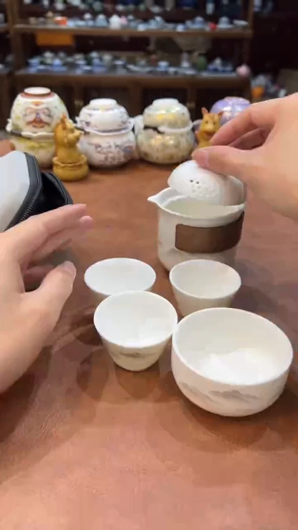 真的很便宜会开片的旅行茶具