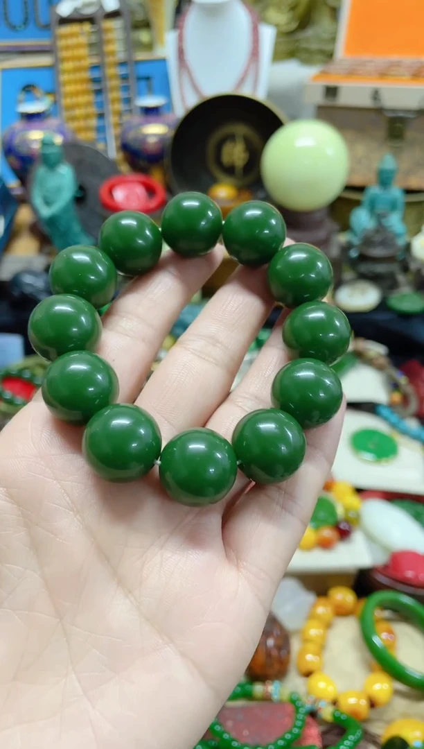 【闪购商品】和田玉（碧玉）手串未镶嵌主播推荐主播推荐