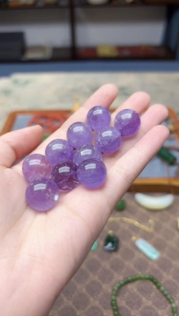 未镶嵌车挂水晶紫水晶球配饰17mmZD多样性发其一