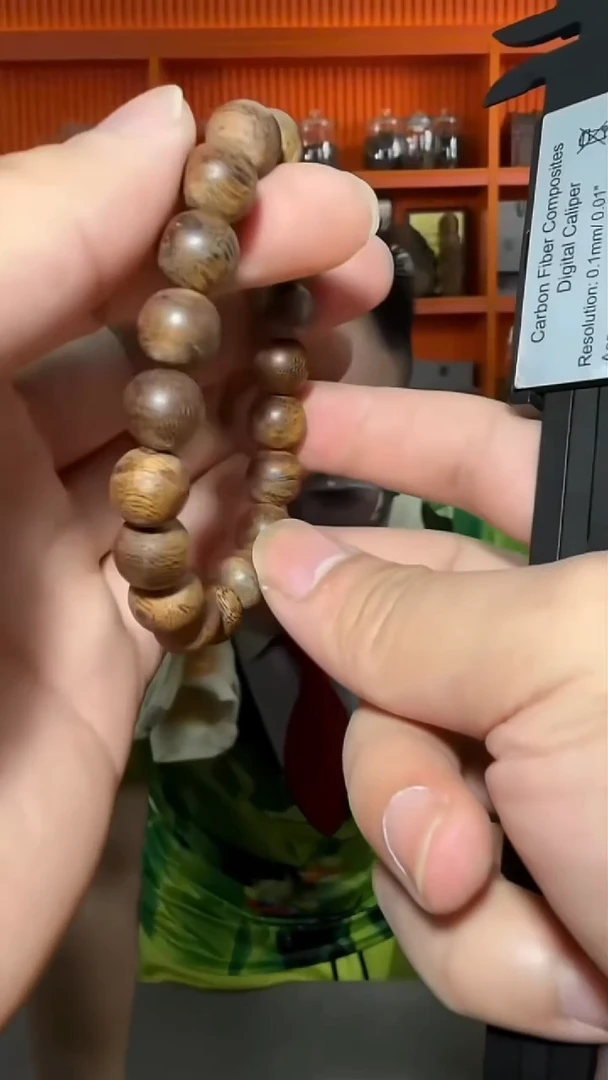 沉香手串15号单圈海南黎母山多样性发一