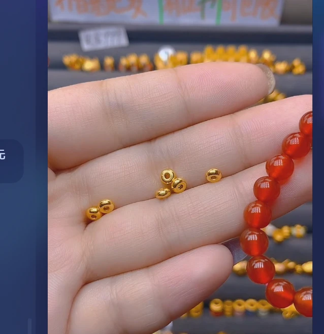 足金999圆隔*6个玛 瑙/多样性发