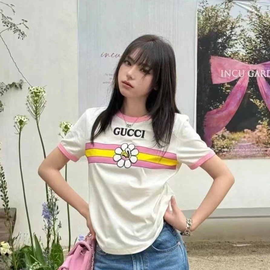 未使用 GUCCI/古驰 圆领印花T恤