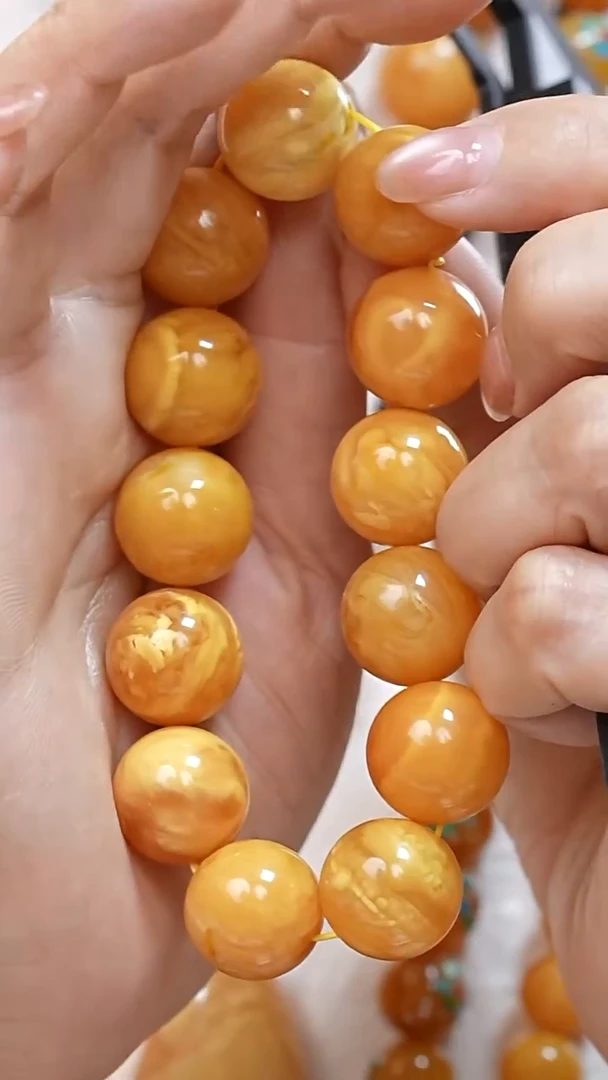 蜜蜡颈饰未镶嵌8200天然蜜蜡珠宝奇石全部保真