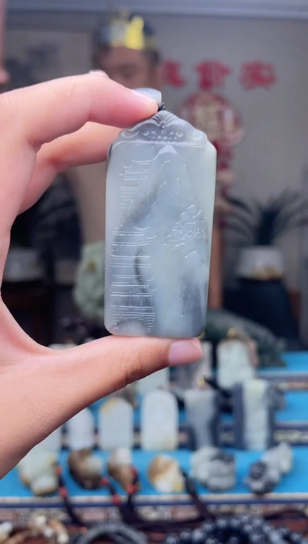 和田玉未镶嵌挂件1