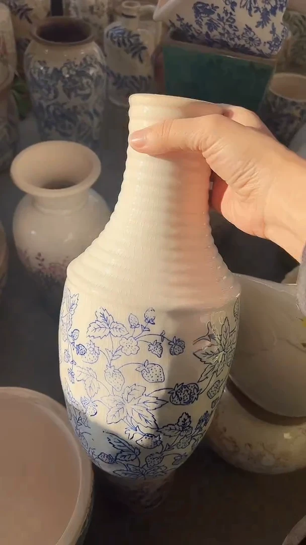 【闪购商品】陶瓷陶瓷花盆高30.5cm内口5cm