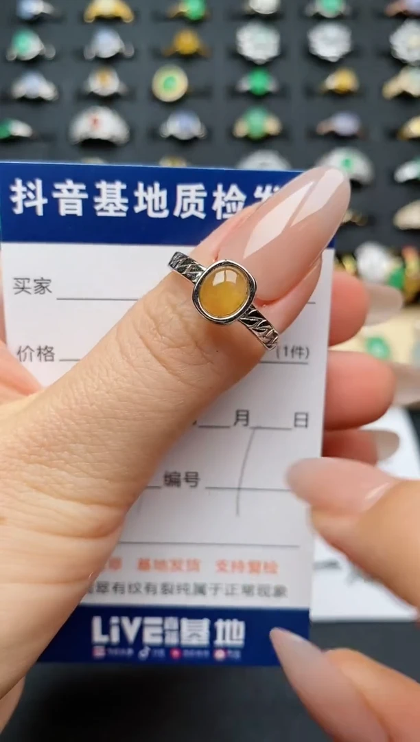 翡翠戒指银S925镶嵌.........